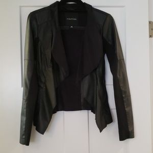 Maurices Black Faux Leather Jacket/Blazer